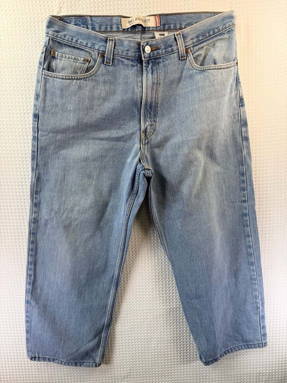 Levi's 550 Relaxed Fit Light Wash Denim Jeans Men's W36 L23.5